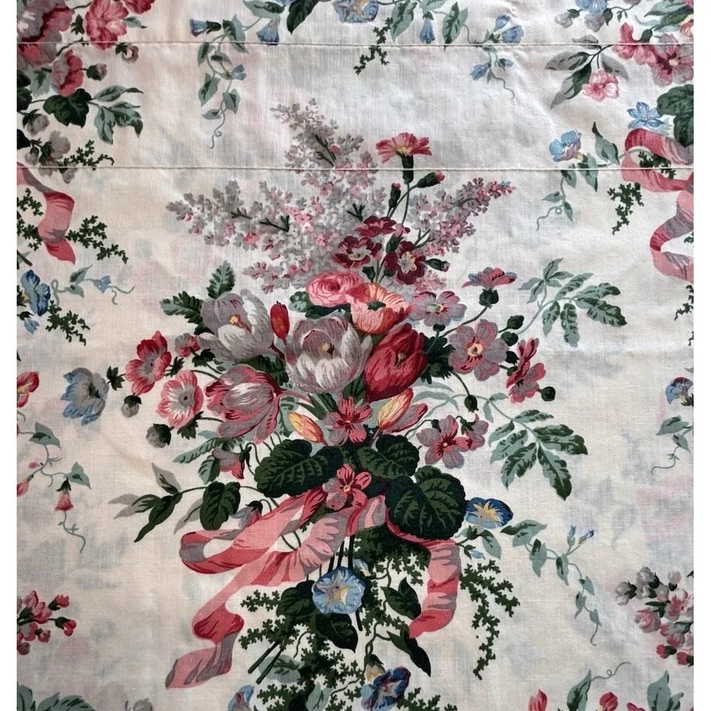 CROSCILL Vintage English Garden Floral Blouson Valance 85